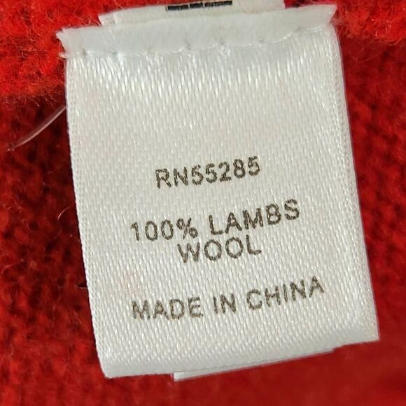 Express men's Lambs Wool red sweater Size Small - Picture 6 of 6